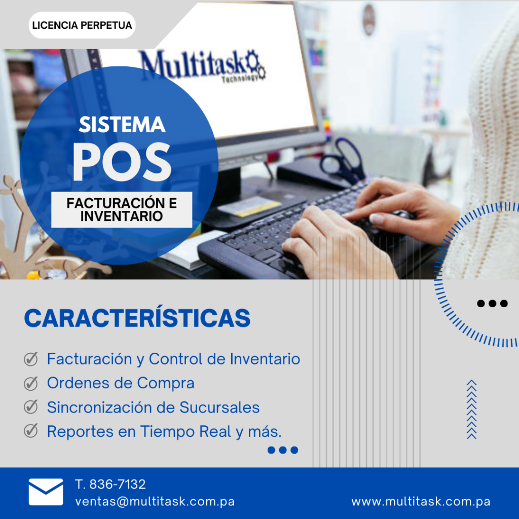 Sistema De Facturación E Inventario Pos Y Equipos Fiscales Panamá Multitask Technology 7416